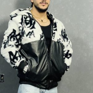 کاپشن تدی پوست و چرم